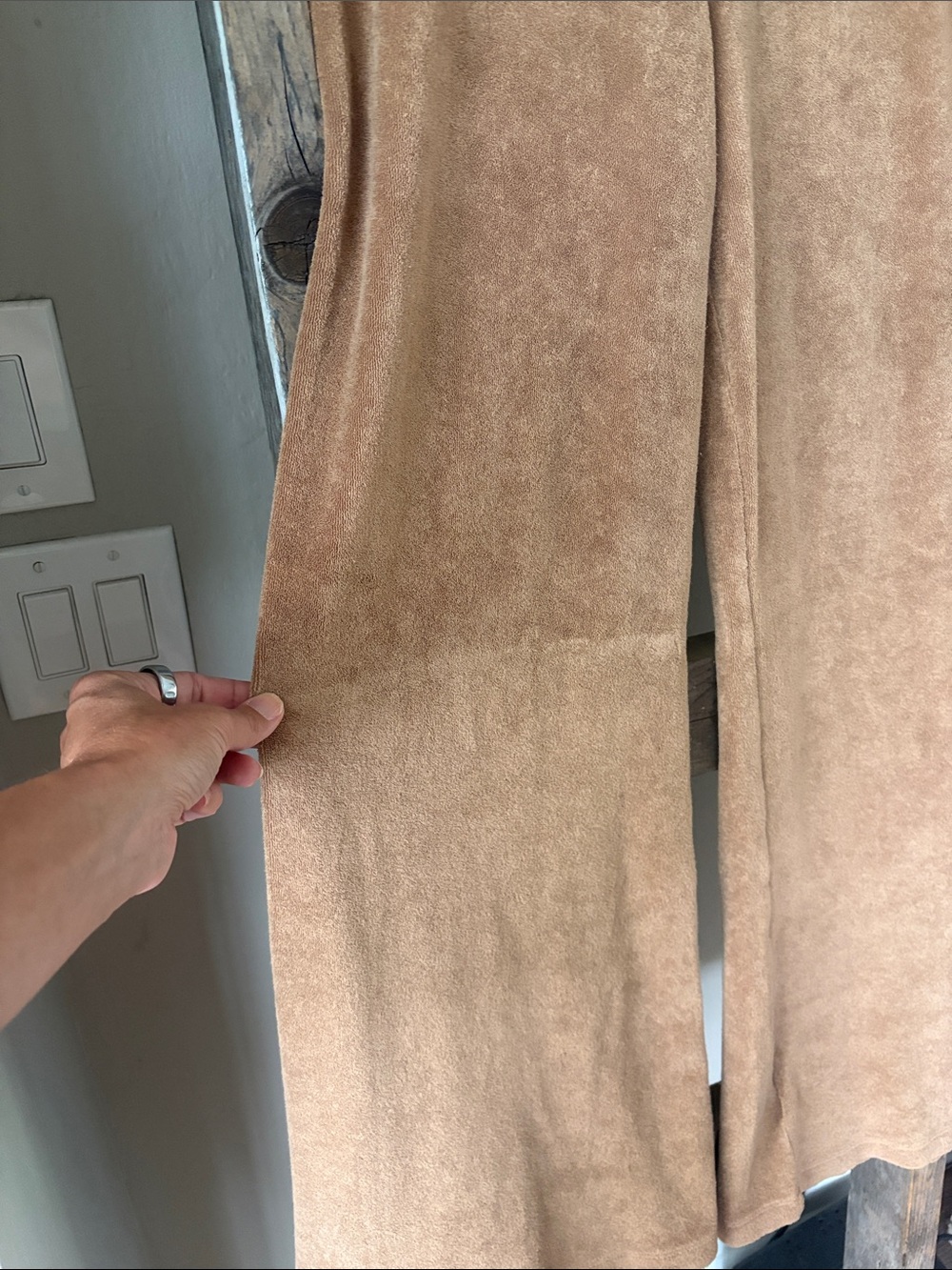 NEW SUZIE KONDI zephyra flare terry pants in pecan size small - Picture 6 of 10